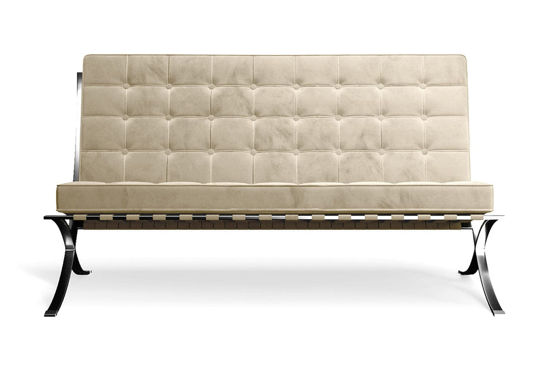 LIVELUSSO Sofa Catania 2 Seater Sofa Cream Velvet