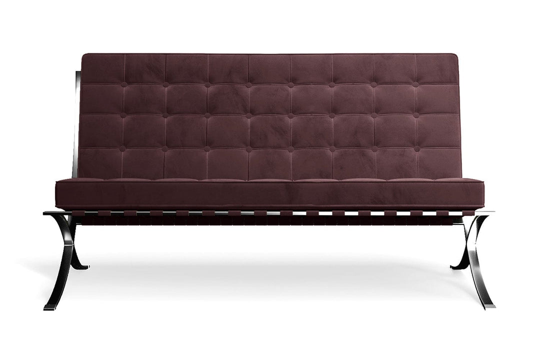 LIVELUSSO Sofa Catania 2 Seater Sofa Grape Velvet