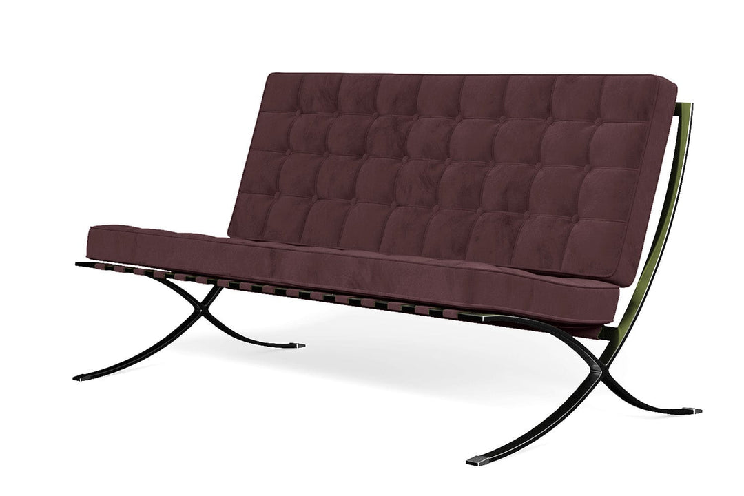 LIVELUSSO Sofa Catania 2 Seater Sofa Grape Velvet