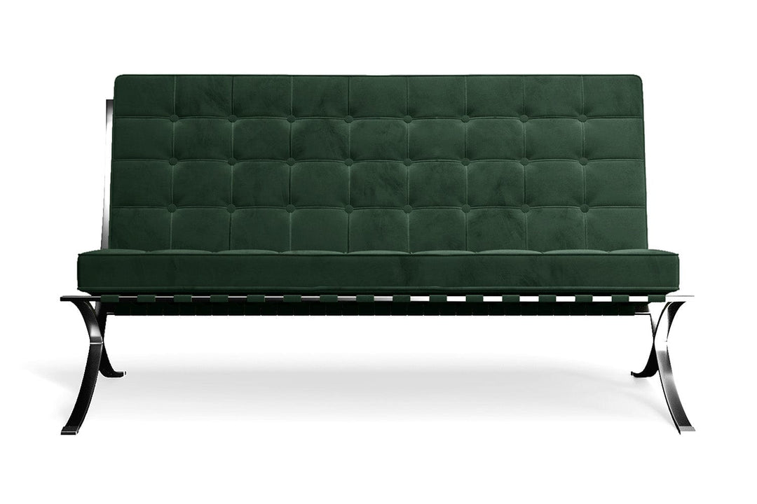 LIVELUSSO Sofa Catania 2 Seater Sofa Green Velvet