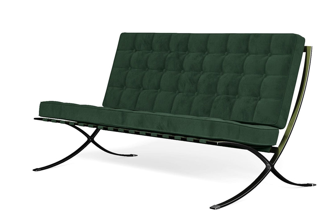 LIVELUSSO Sofa Catania 2 Seater Sofa Green Velvet