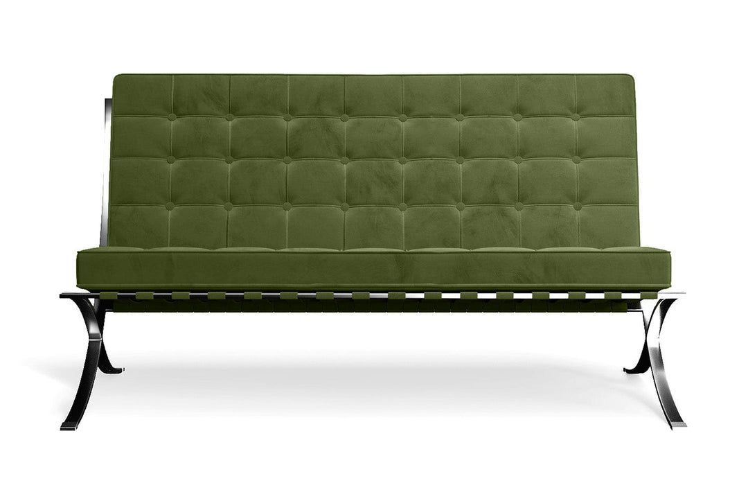 LIVELUSSO Sofa Catania 2 Seater Sofa Lime Velvet