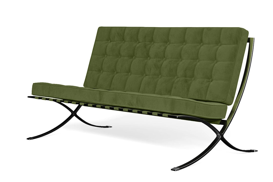 LIVELUSSO Sofa Catania 2 Seater Sofa Lime Velvet