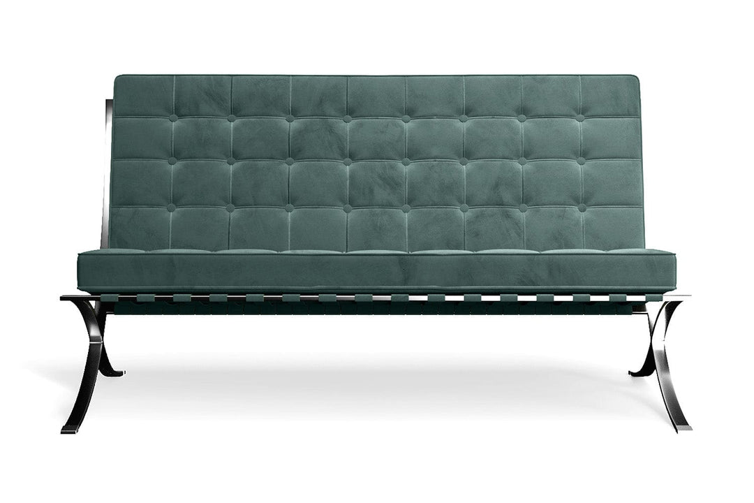 LIVELUSSO Sofa Catania 2 Seater Sofa Teal Velvet