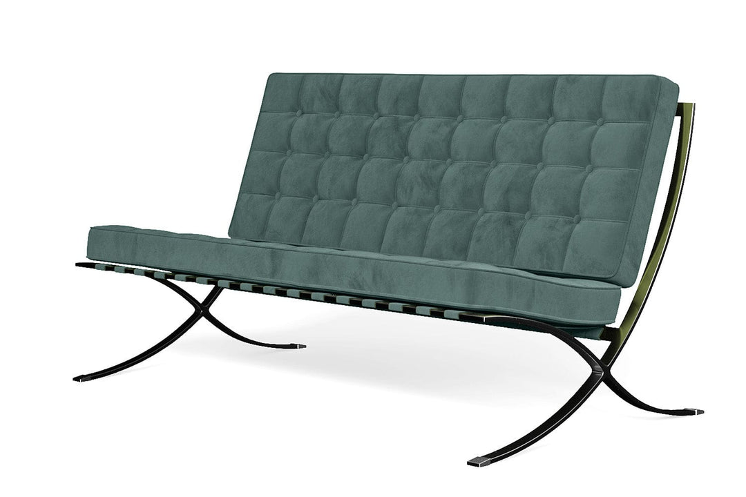 LIVELUSSO Sofa Catania 2 Seater Sofa Teal Velvet