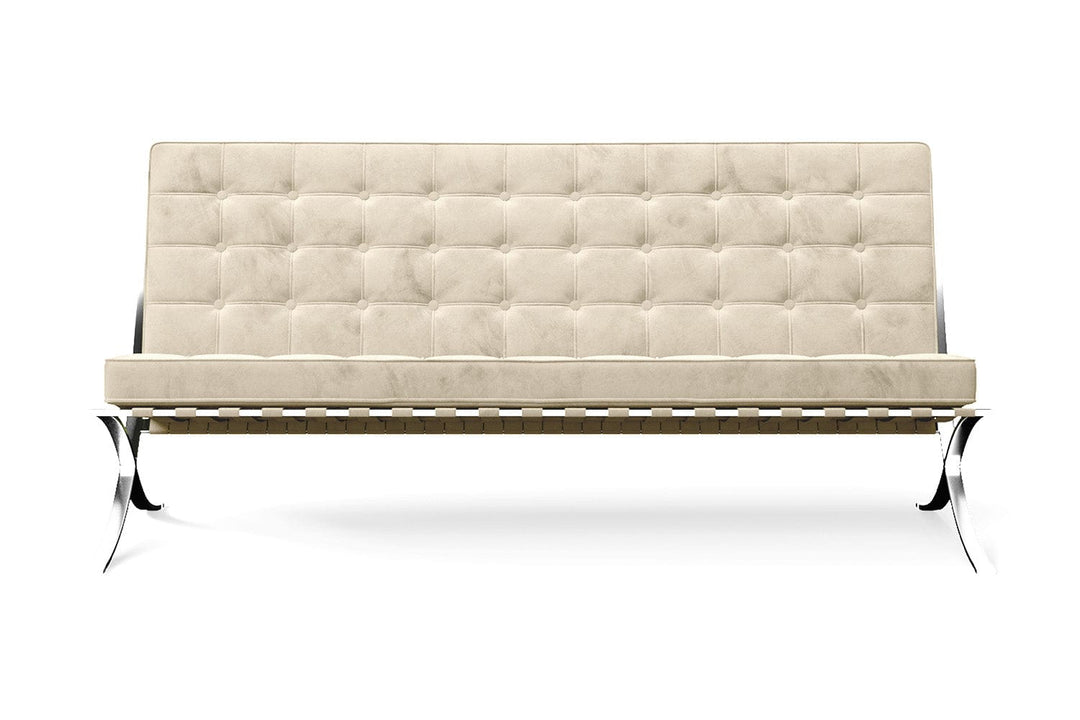 LIVELUSSO Sofa Catania 3 Seater Sofa Cream Velvet