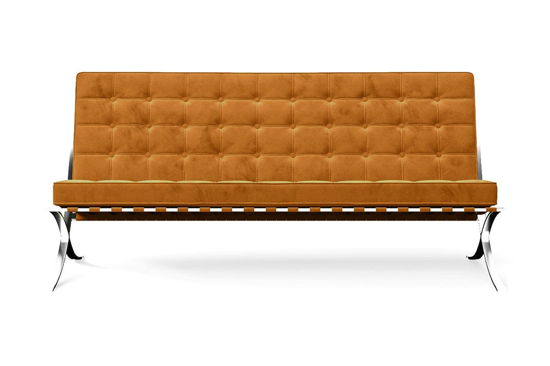 LIVELUSSO Sofa Catania 3 Seater Sofa Gold Velvet