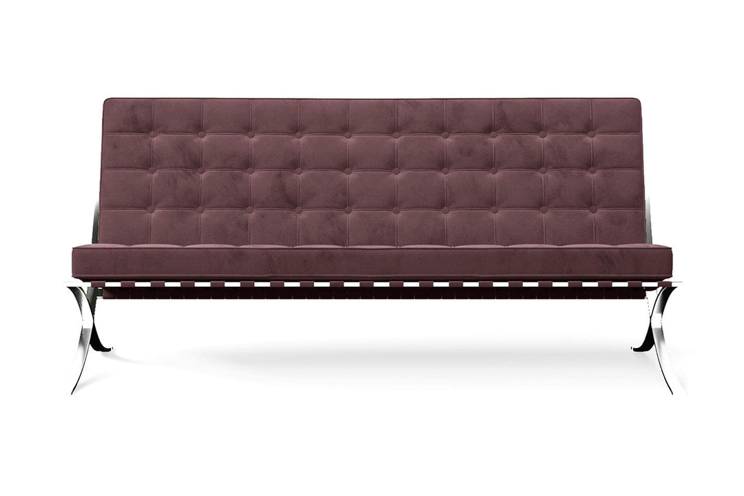 LIVELUSSO Sofa Catania 3 Seater Sofa Grape Velvet