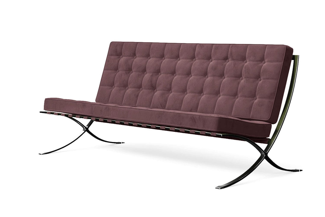 LIVELUSSO Sofa Catania 3 Seater Sofa Grape Velvet