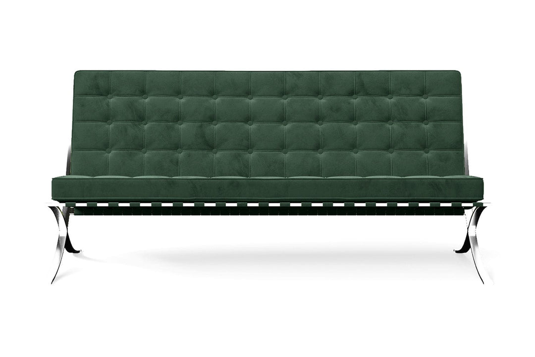 LIVELUSSO Sofa Catania 3 Seater Sofa Green Velvet