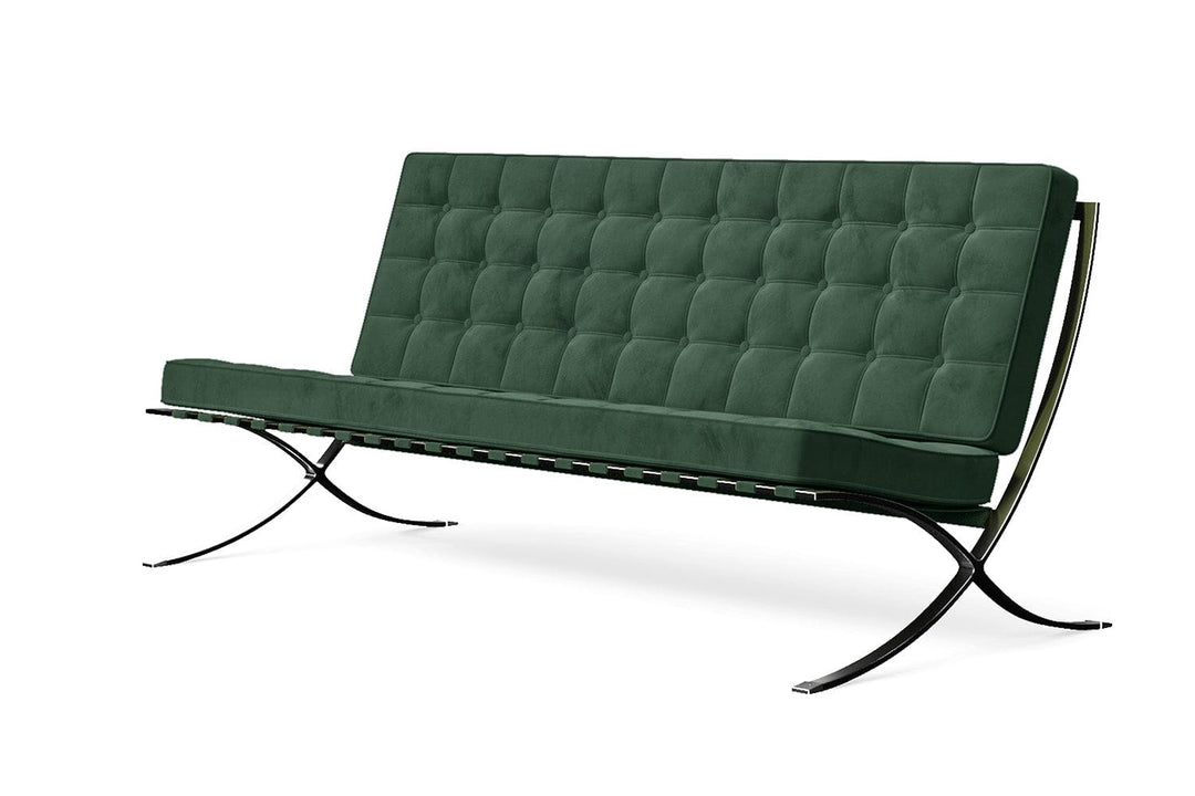 LIVELUSSO Sofa Catania 3 Seater Sofa Green Velvet