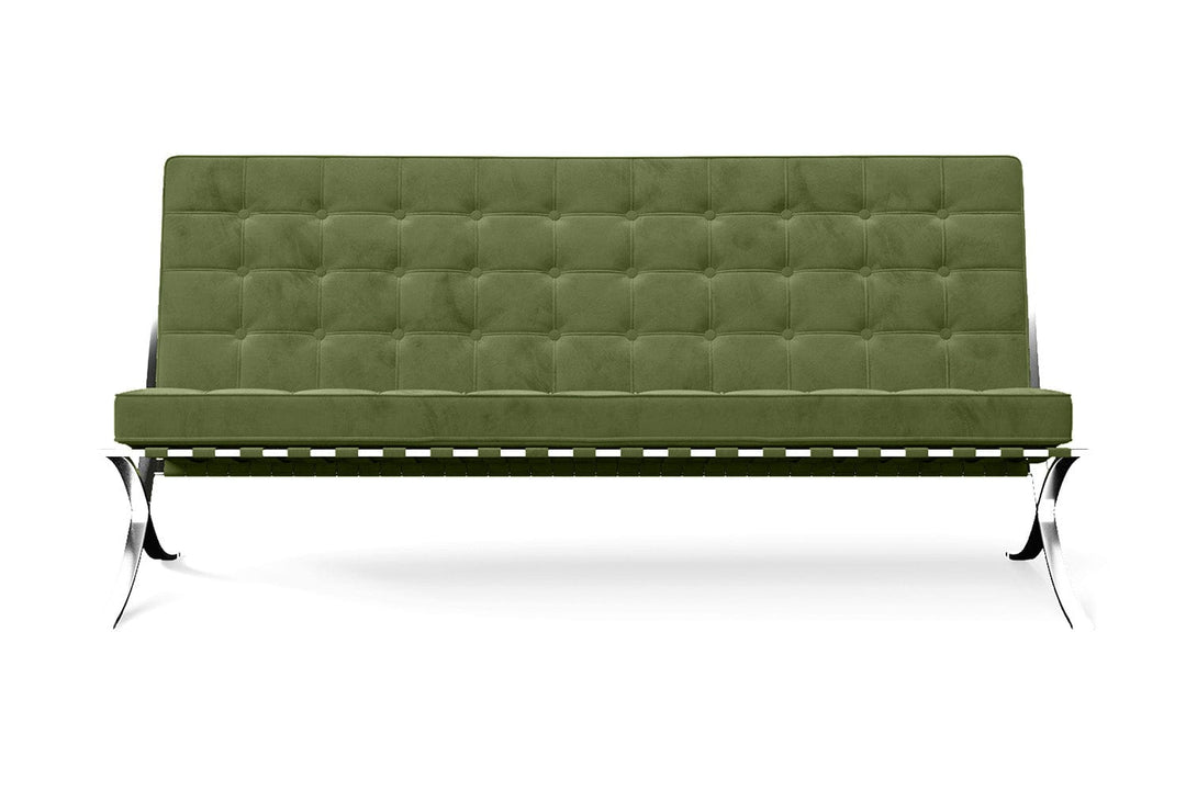 LIVELUSSO Sofa Catania 3 Seater Sofa Lime Velvet