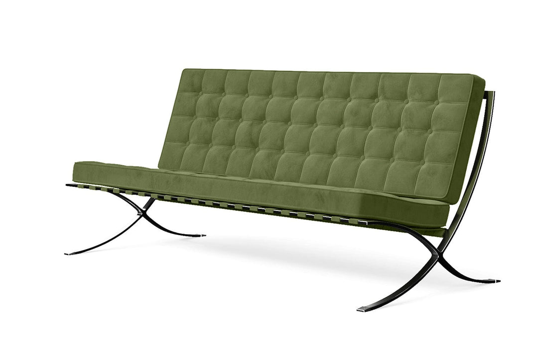 LIVELUSSO Sofa Catania 3 Seater Sofa Lime Velvet