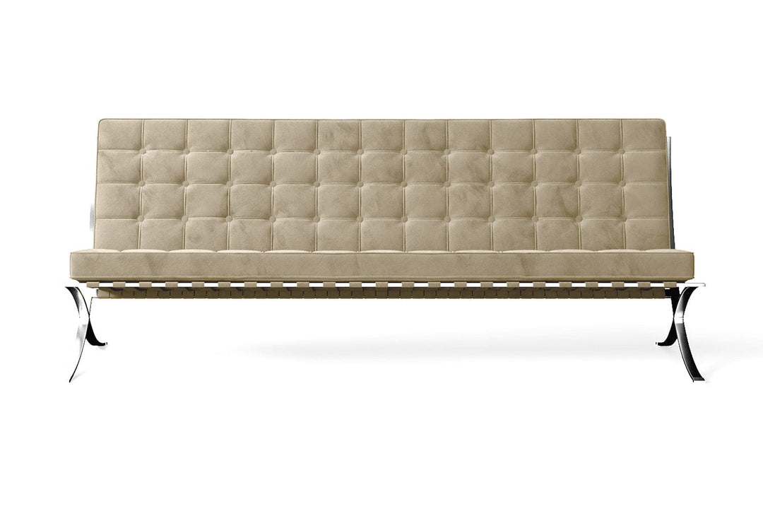 LIVELUSSO Sofa Catania 4 Seater Sofa Cream Velvet