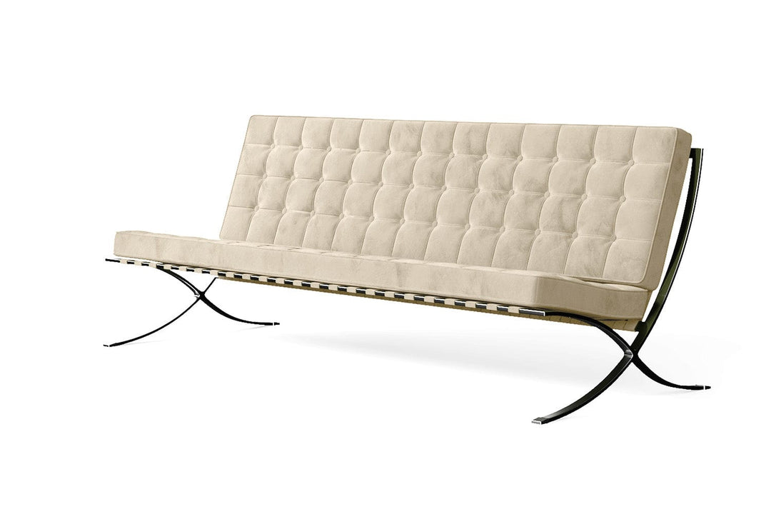 LIVELUSSO Sofa Catania 4 Seater Sofa Cream Velvet