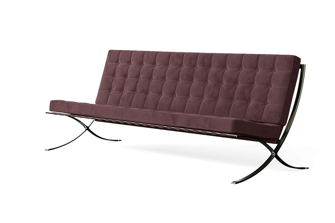 LIVELUSSO Sofa Catania 4 Seater Sofa Grape Velvet