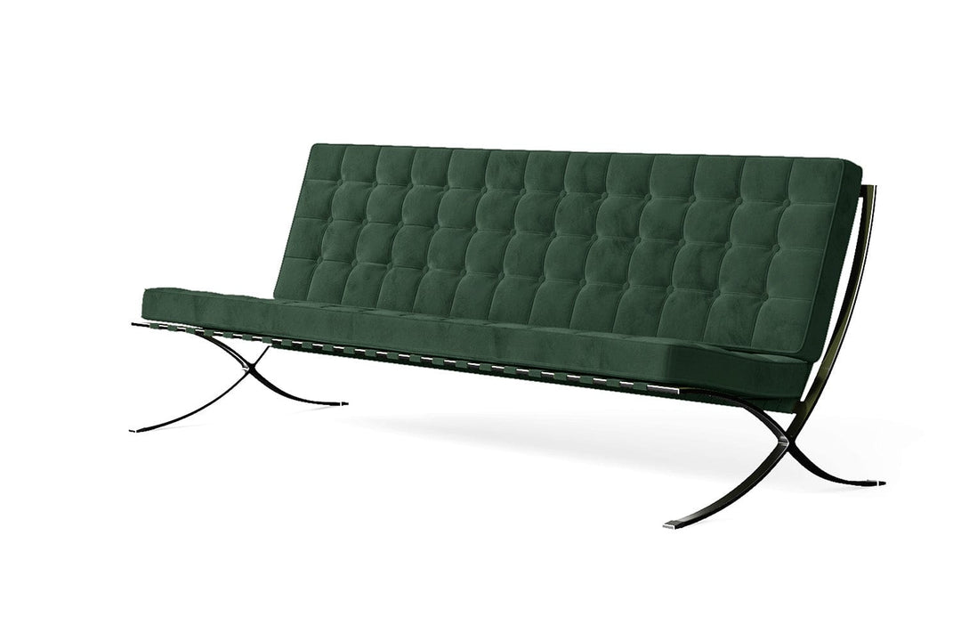 LIVELUSSO Sofa Catania 4 Seater Sofa Green Velvet