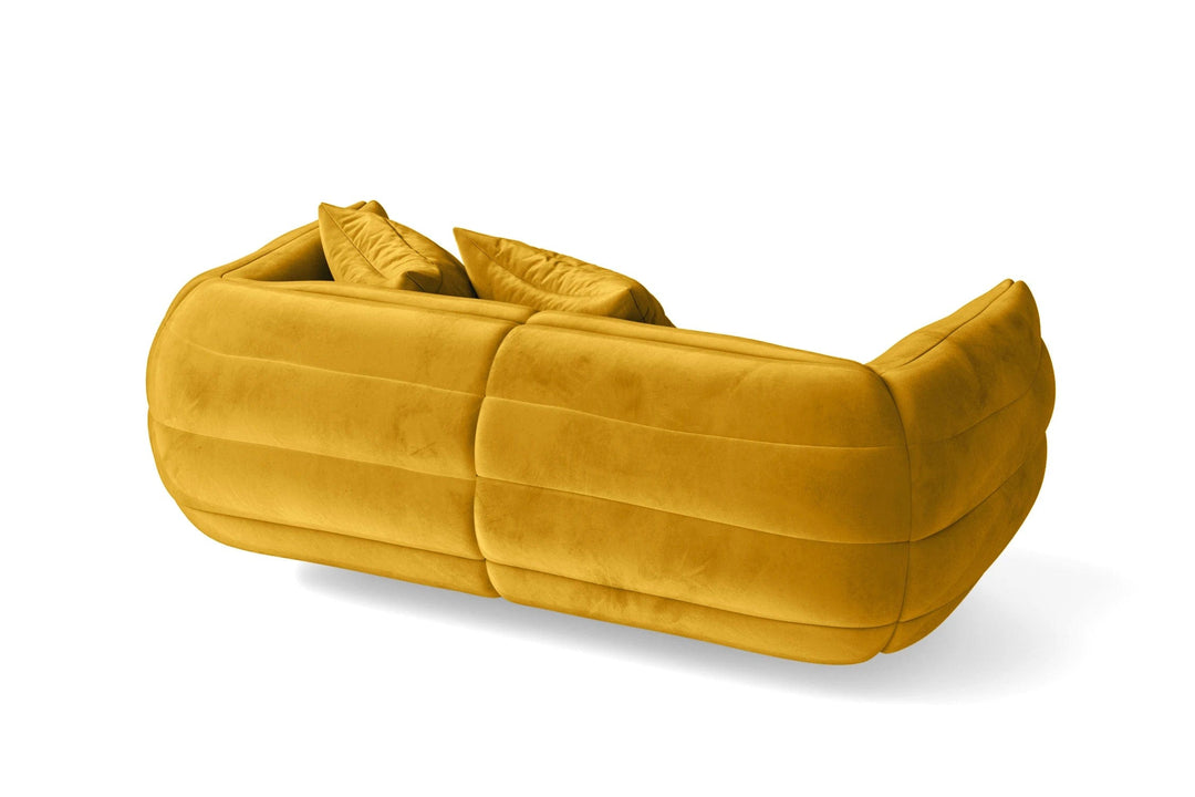 LIVELUSSO Sofa Cinisello 2 Seater Sofa Yellow Velvet