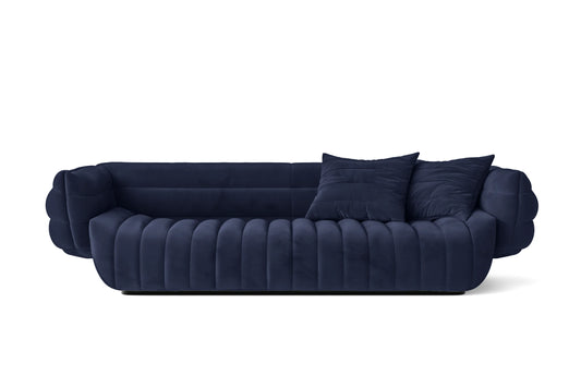 Cinisello 3 Seater Sofa Dark Blue Velvet