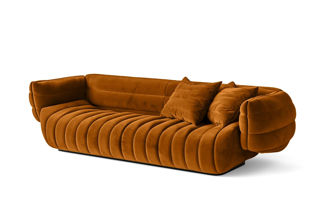 LIVELUSSO Sofa Cinisello 3 Seater Sofa Gold Velvet