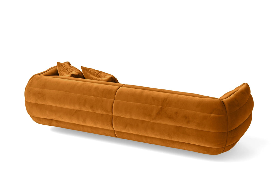 LIVELUSSO Sofa Cinisello 3 Seater Sofa Gold Velvet