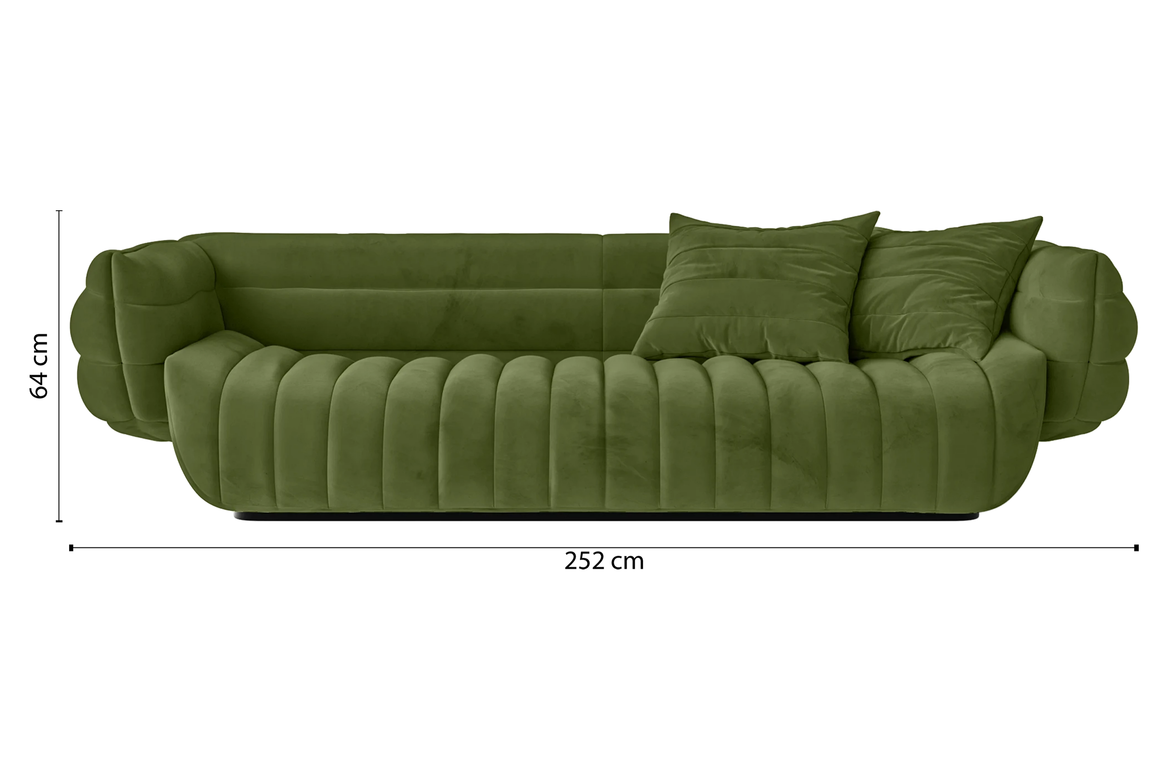 Cinisello-Sofa-3-Seats-Velvet-Lime_Dimensions_01