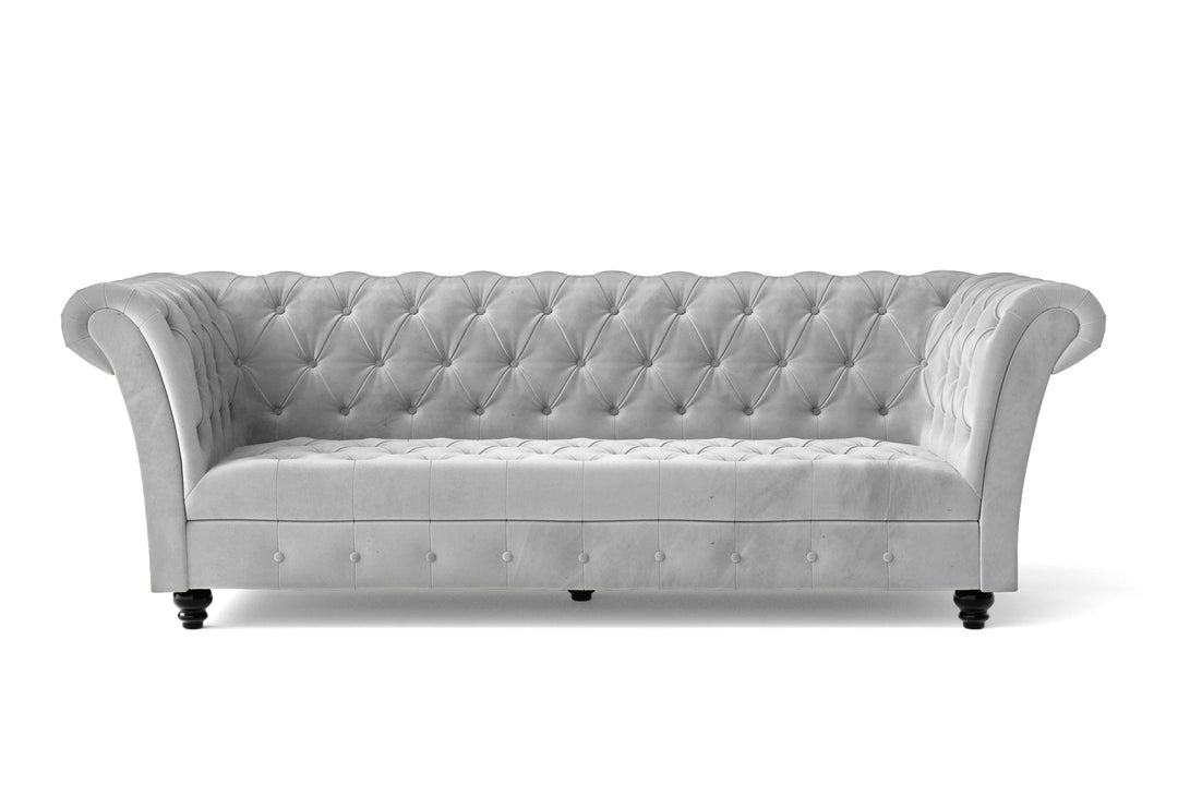 LIVELUSSO Sofa Civita 2 Seater Sofa White Velvet