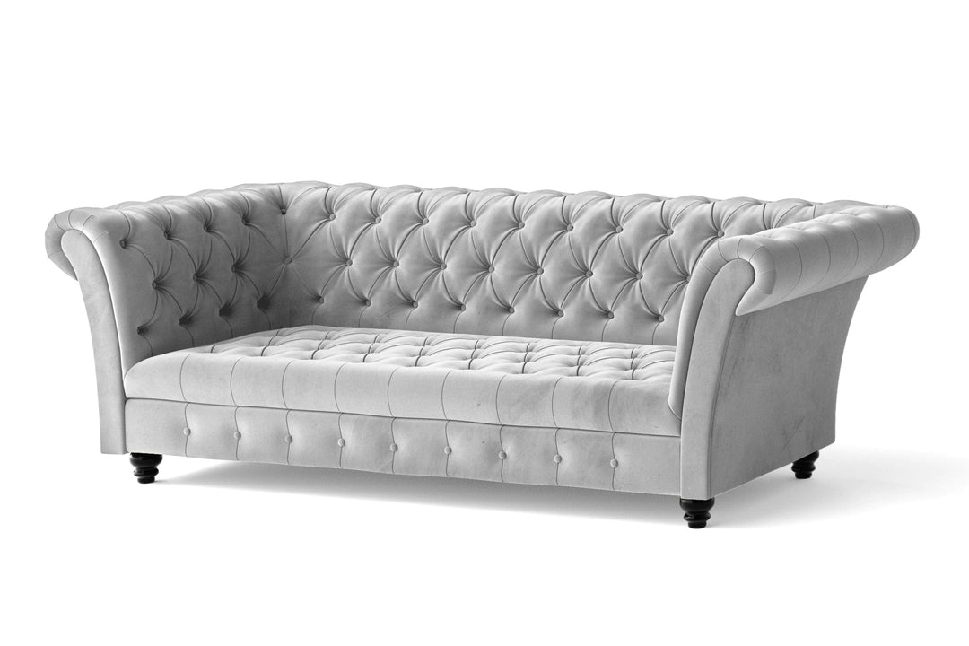 LIVELUSSO Sofa Civita 2 Seater Sofa White Velvet