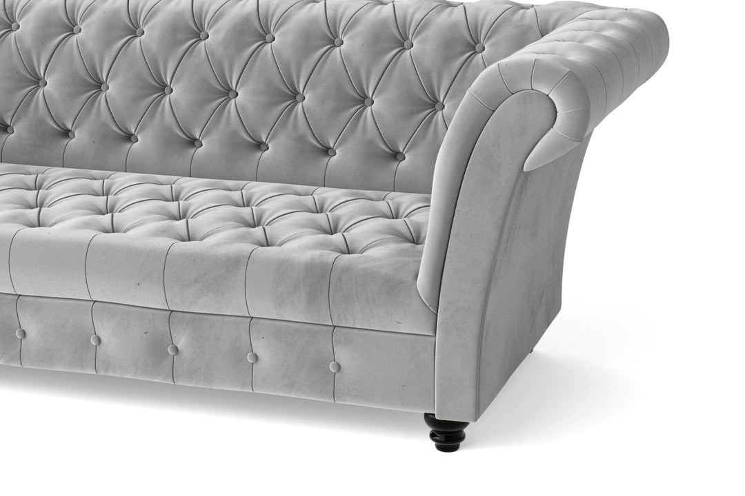 LIVELUSSO Sofa Civita 2 Seater Sofa White Velvet