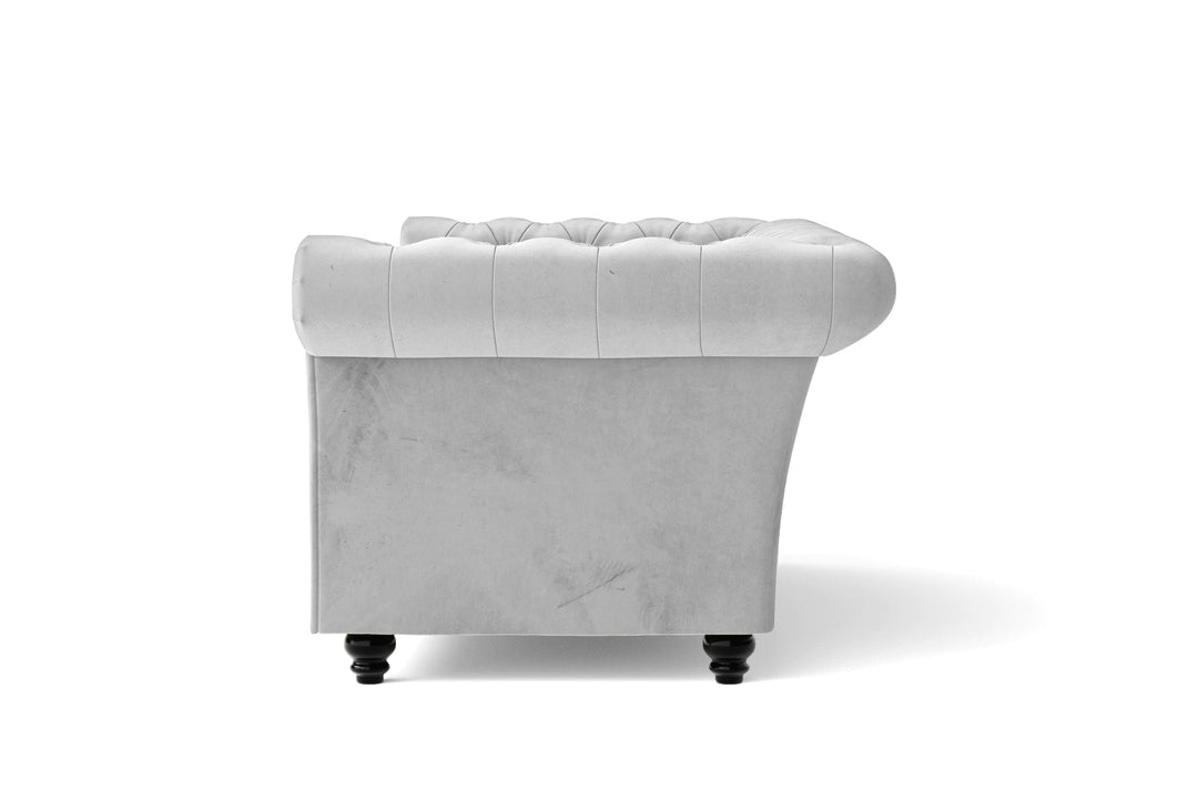 LIVELUSSO Sofa Civita 2 Seater Sofa White Velvet