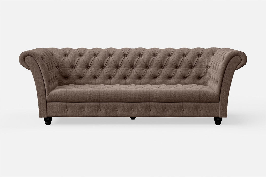 LIVELUSSO Sofa Civita 3 Seater Sofa Caramel Linen Fabric