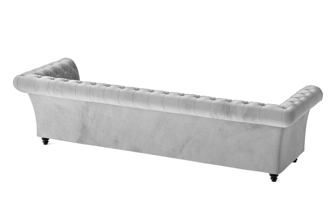 LIVELUSSO Sofa Civita 4 Seater Sofa White Velvet