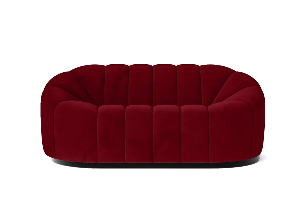 LIVELUSSO Sofa Columbia 2 Seater Sofa Red Velvet