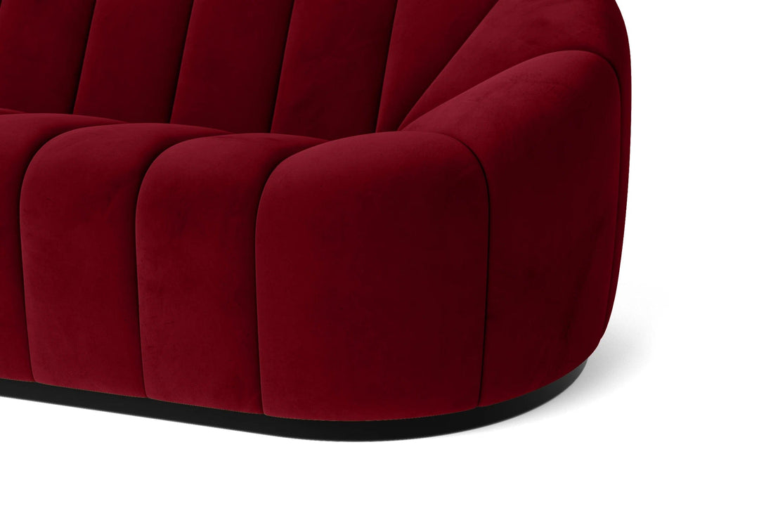 LIVELUSSO Sofa Columbia 2 Seater Sofa Red Velvet