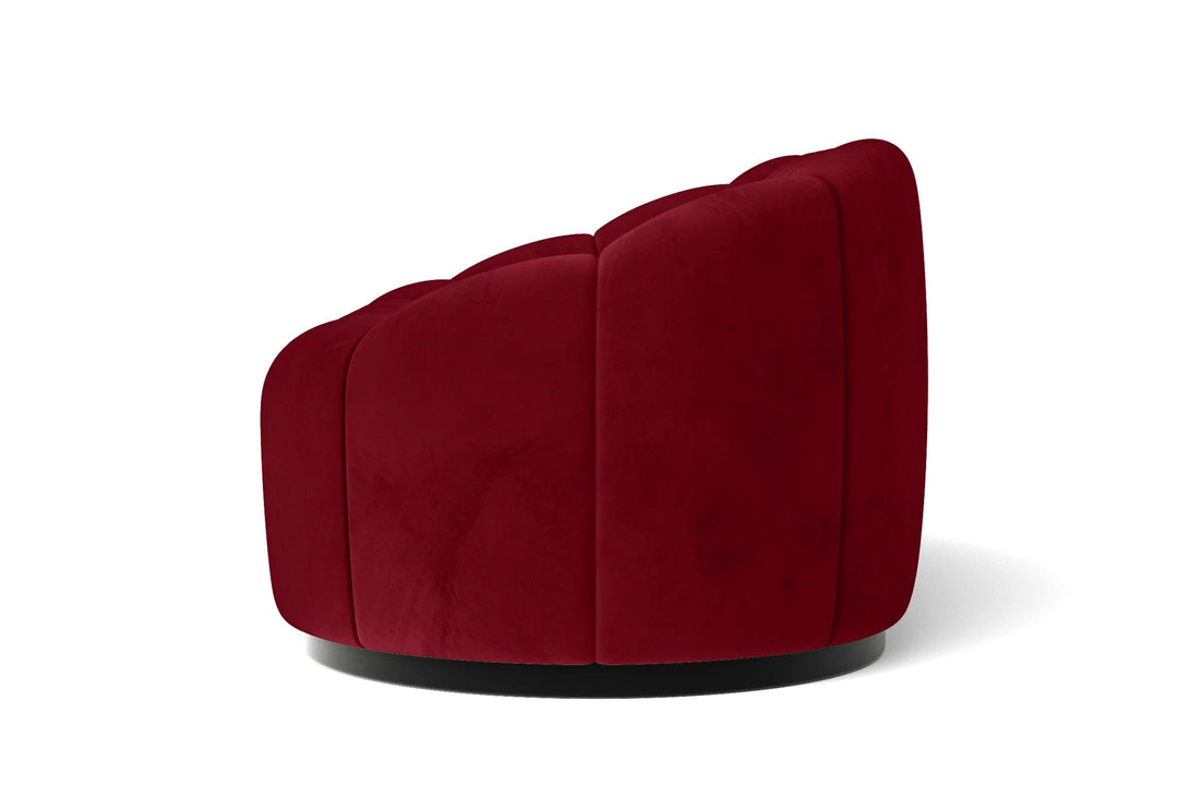 LIVELUSSO Sofa Columbia 2 Seater Sofa Red Velvet