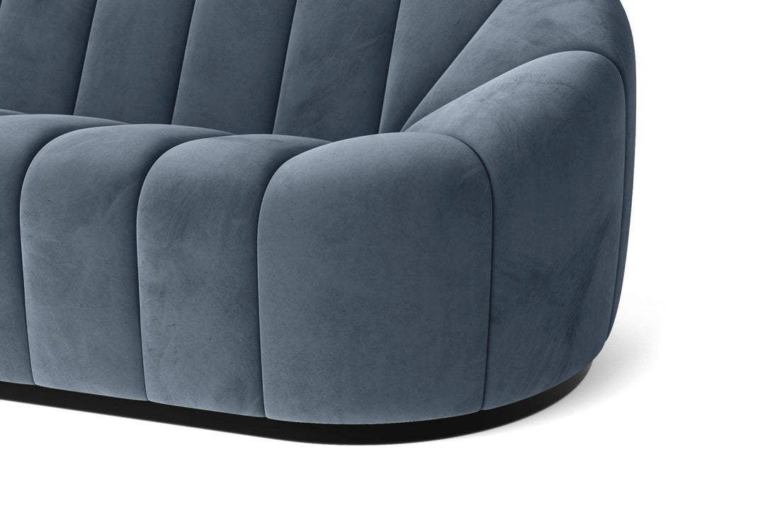 LIVELUSSO Sofa Columbia 3 Seater Sofa Baby Blue Velvet