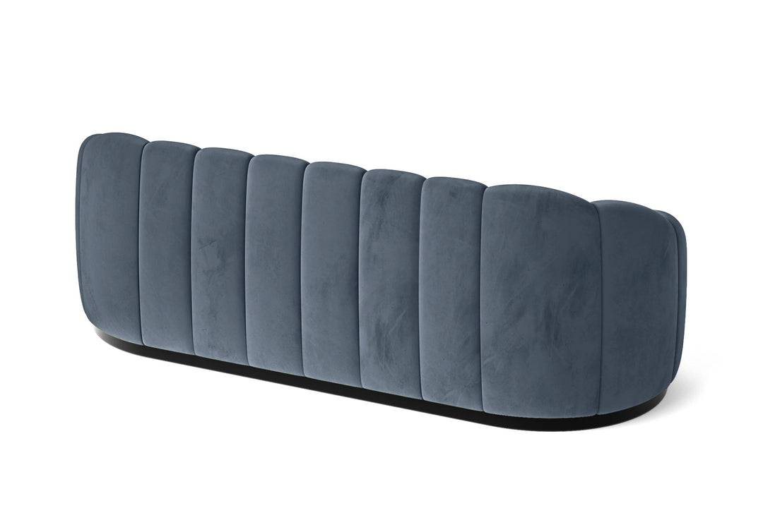 LIVELUSSO Sofa Columbia 3 Seater Sofa Baby Blue Velvet