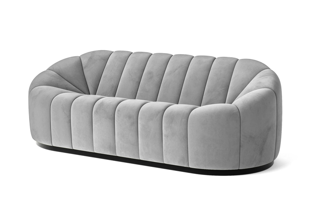 LIVELUSSO Sofa Columbia 3 Seater Sofa White Velvet