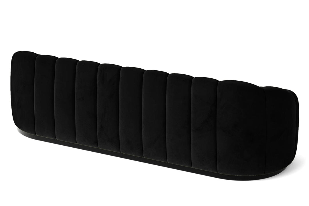 LIVELUSSO Sofa Columbia 4 Seater Sofa Black Velvet