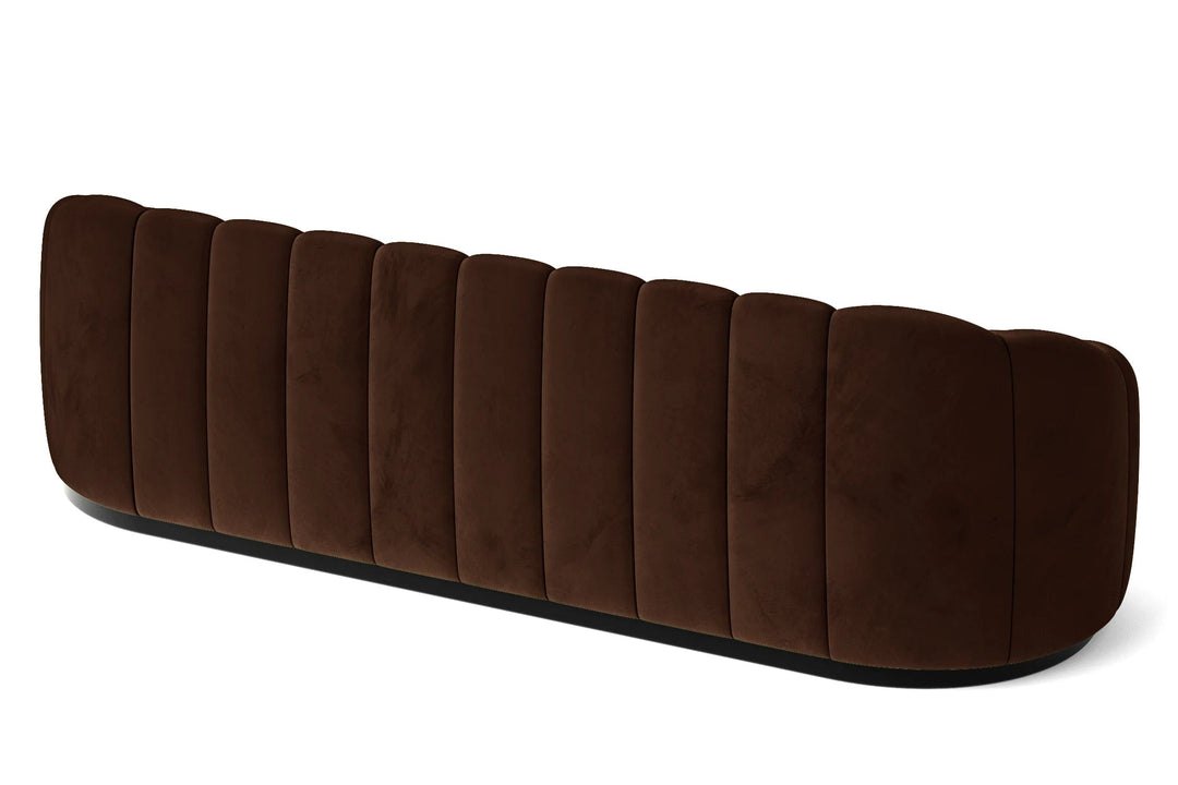 LIVELUSSO Sofa Columbia 4 Seater Sofa Coffee Brown Velvet