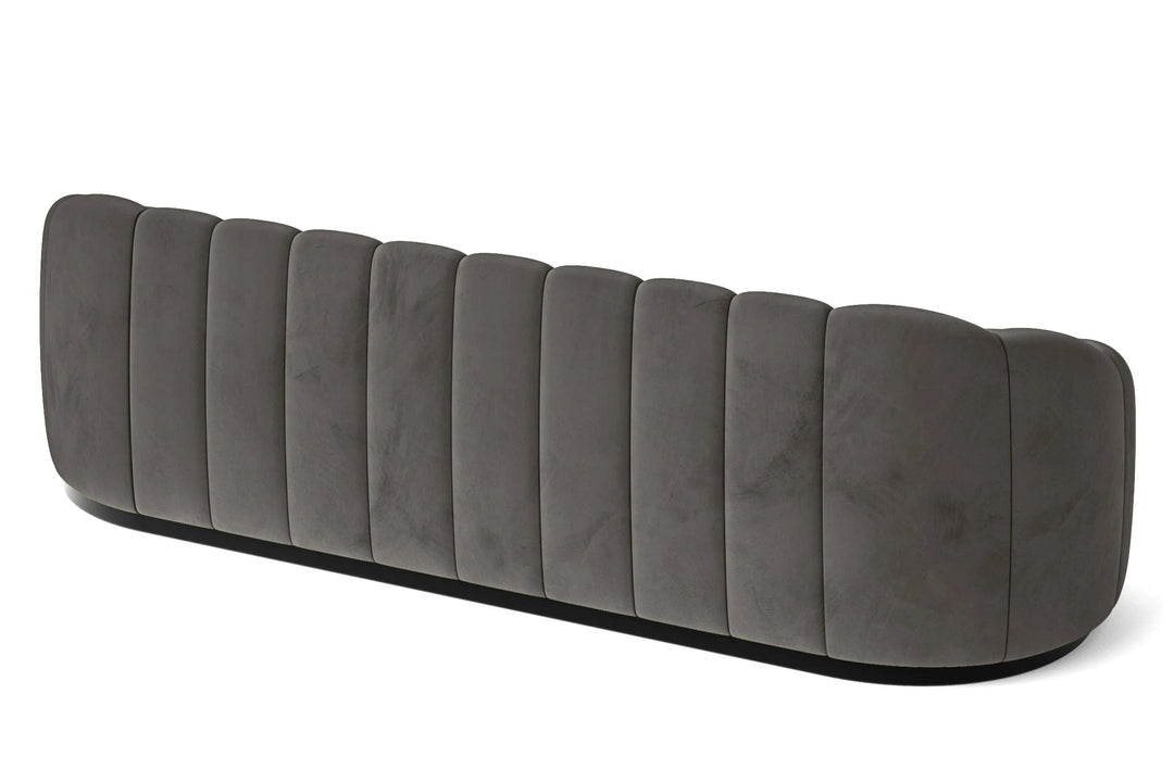 LIVELUSSO Sofa Columbia 4 Seater Sofa Grey Velvet