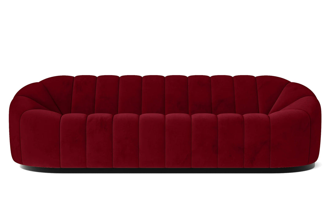 LIVELUSSO Sofa Columbia 4 Seater Sofa Red Velvet