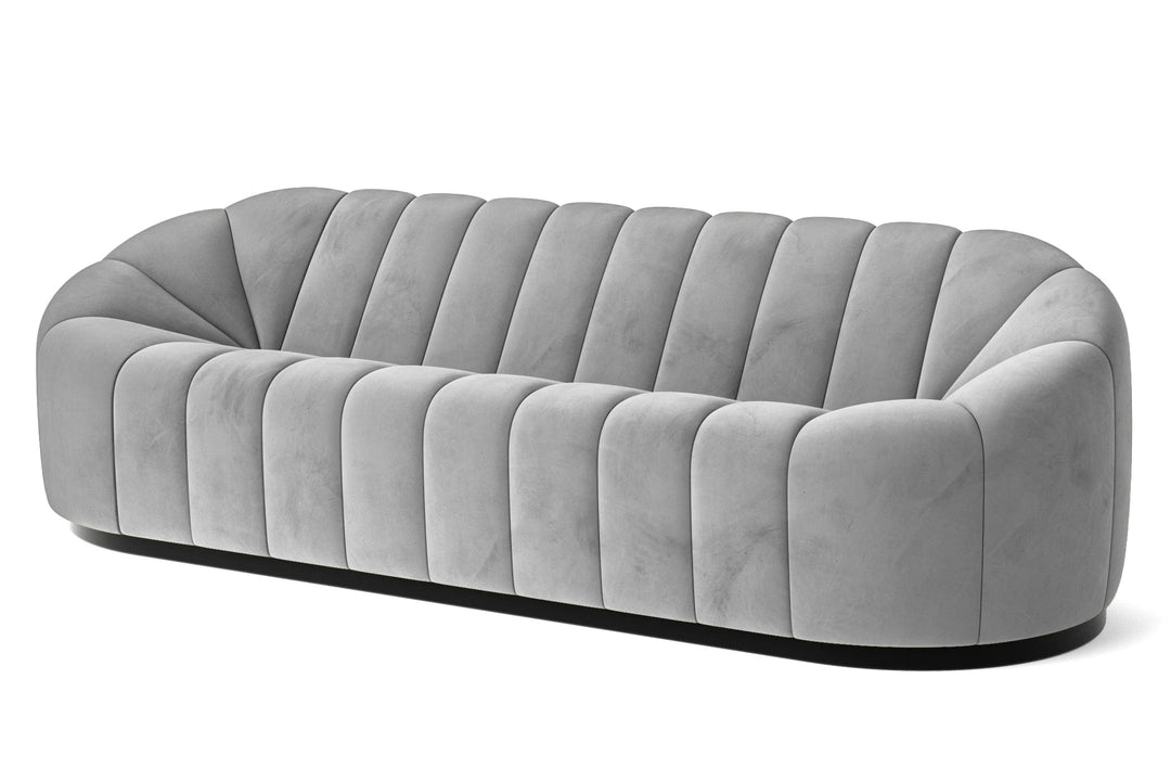 LIVELUSSO Sofa Columbia 4 Seater Sofa White Velvet