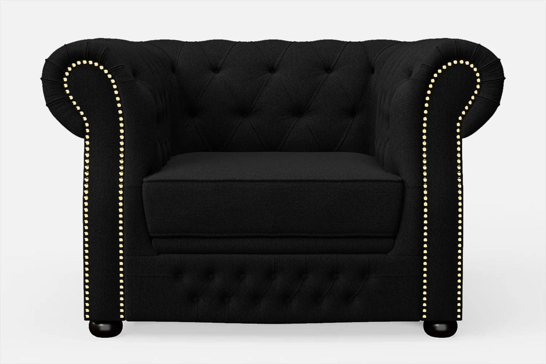 LIVELUSSO Armchair Cuneo Armchair Black Linen Fabric