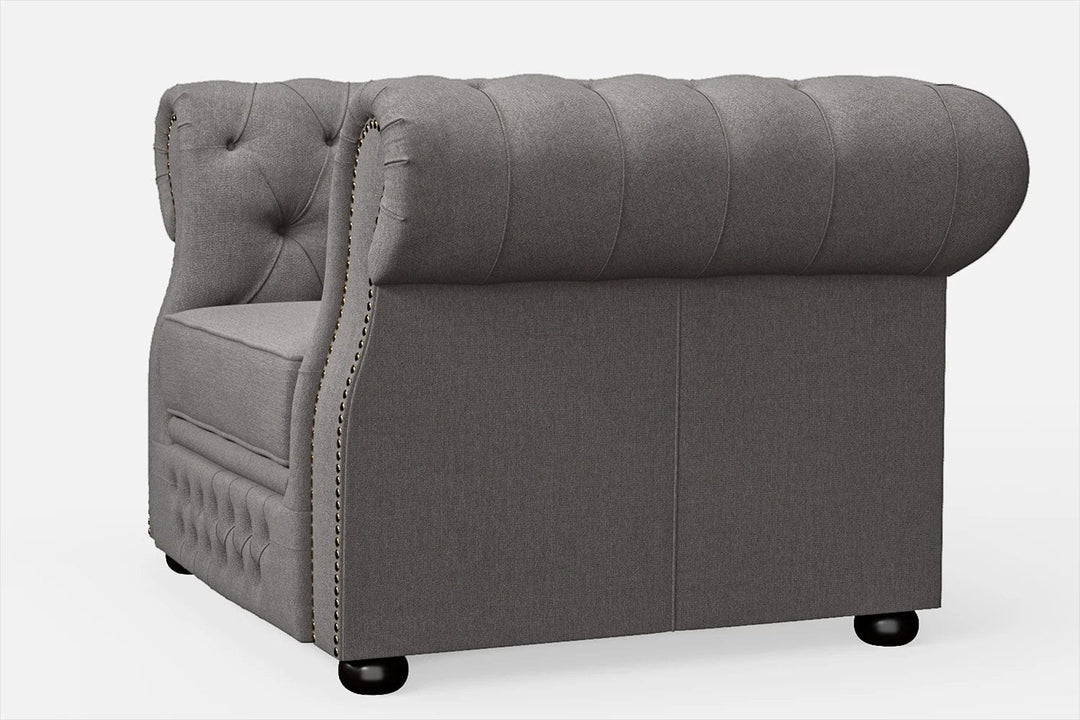 LIVELUSSO Armchair Cuneo Armchair Grey Linen Fabric