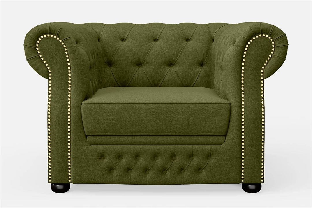 LIVELUSSO Armchair Cuneo Armchair Olive Linen Fabric