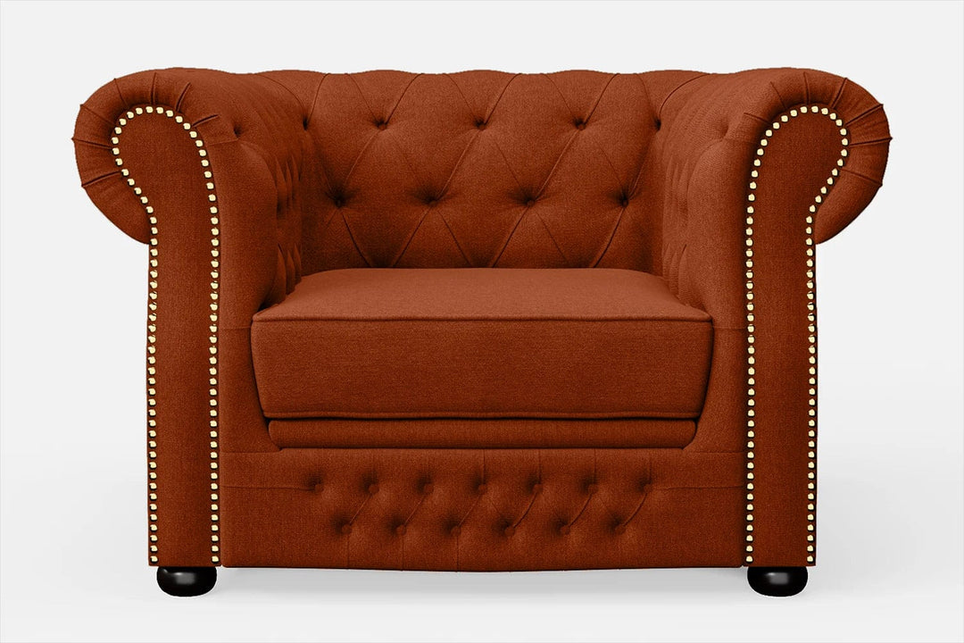 LIVELUSSO Armchair Cuneo Armchair Orange Linen Fabric