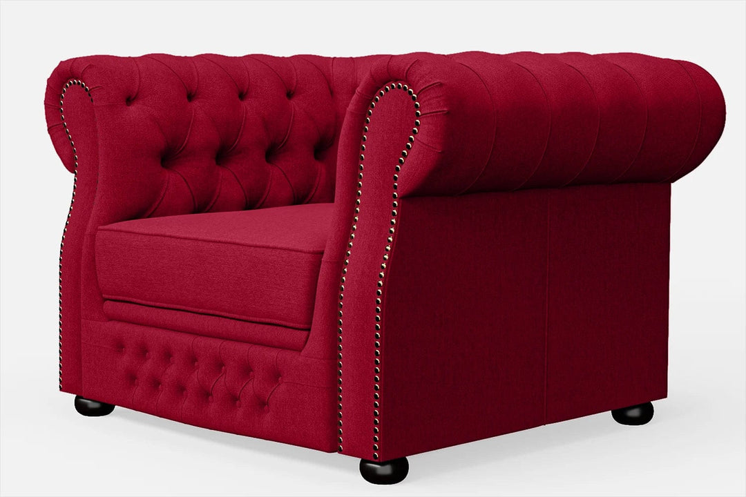 LIVELUSSO Armchair Cuneo Armchair Red Linen Fabric