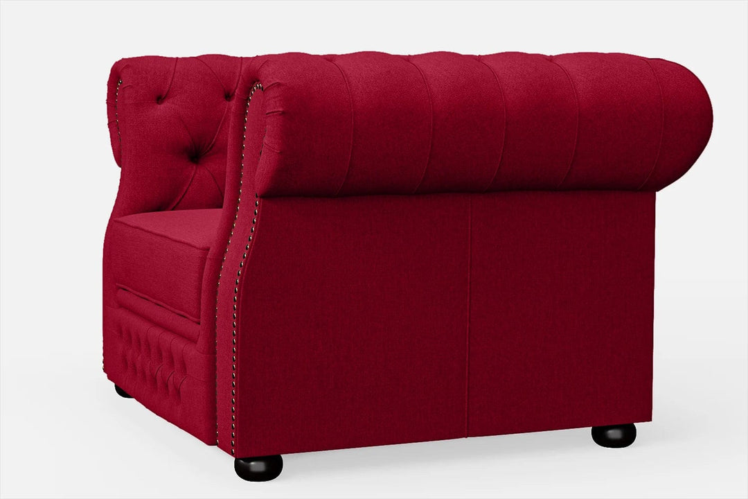 LIVELUSSO Armchair Cuneo Armchair Red Linen Fabric