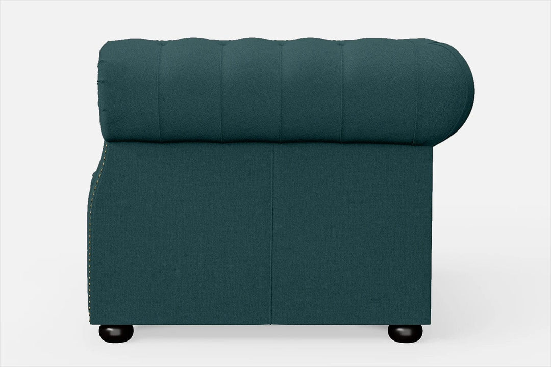 LIVELUSSO Armchair Cuneo Armchair Teal Linen Fabric